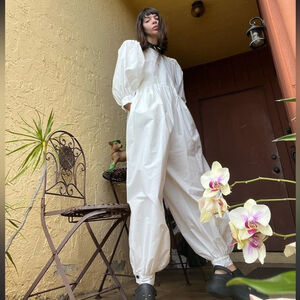 Wide Leg Jumpsuit - White